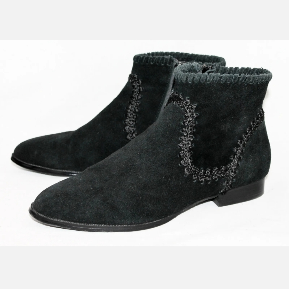 Jack Rogers Black Suede Ankle Booties